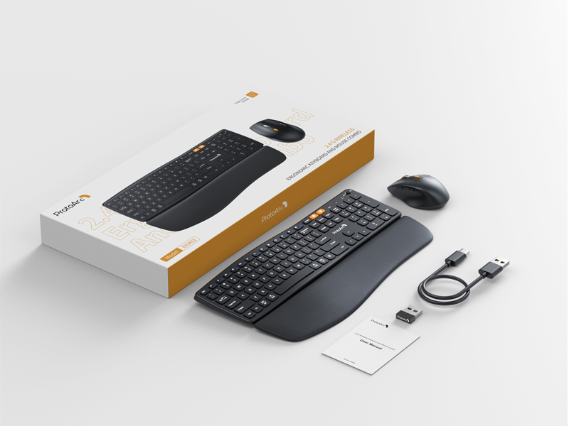 ProtoArc Ergonomic Keyboard and Mouse Combo for comfortable lead generation